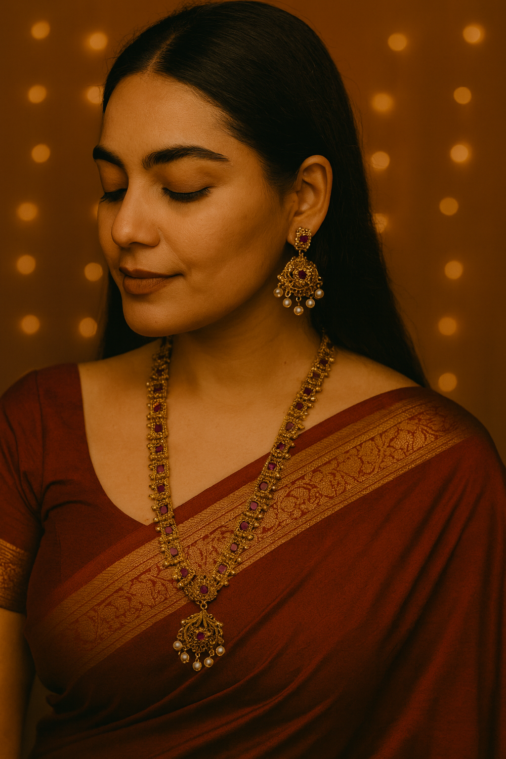 Antique Gold plated necklace 