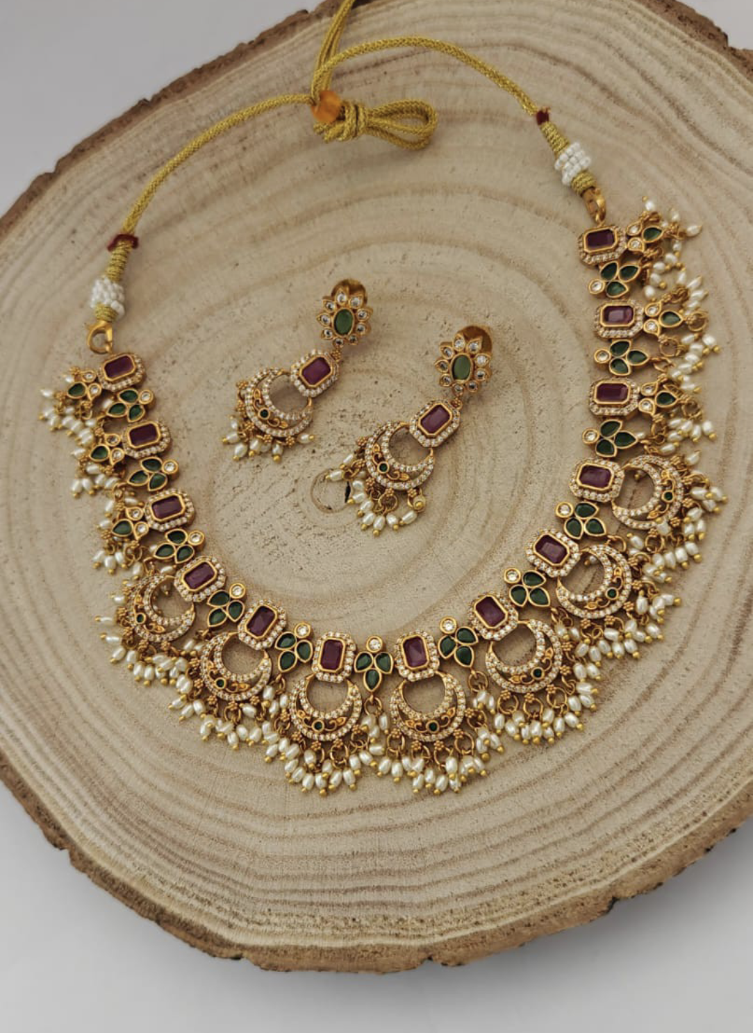 Antique gold-plated necklace